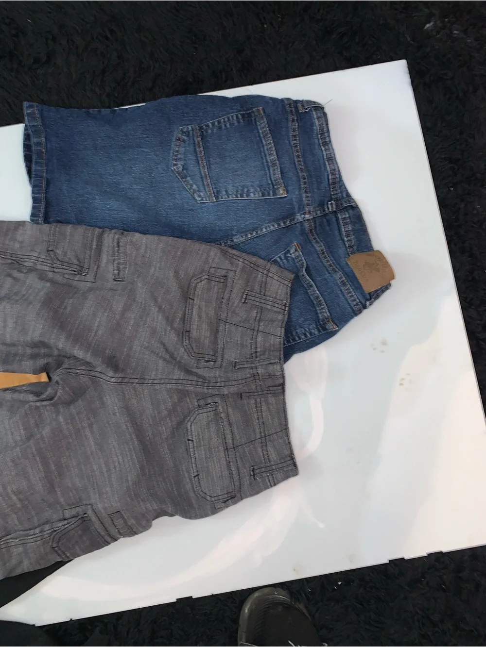 Boys Beverly Hills Polo Club Denim & Gray Men's George shorts size 28.